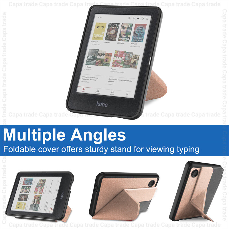 Tanak magnetski Funda za Tolino Shine 5 (2024) Case 6" e-knjiga višestruko sklopivi omot s mekim TPU stražnjim omotačem