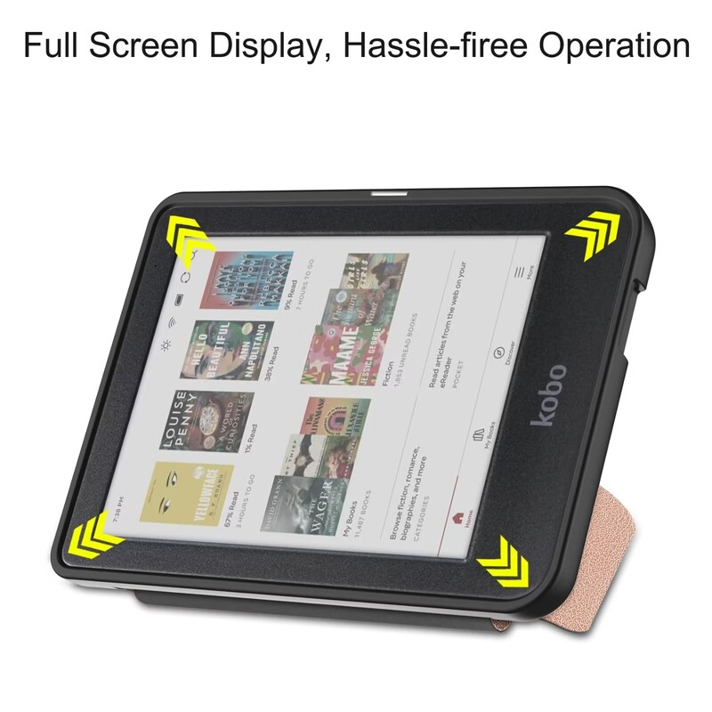 Tanak magnetski Funda za Tolino Shine 5 (2024) Case 6" e-knjiga višestruko sklopivi omot s mekim TPU stražnjim omotačem