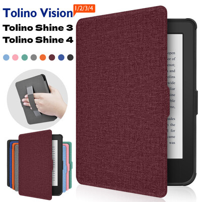 Husă cu magnet pentru Tolino Vision 1/2/3/4 HD Reader Husă de protecție pentru Tolino Shine 3/4 Shine4 2022 Ebook Curea de mână Smart Cover