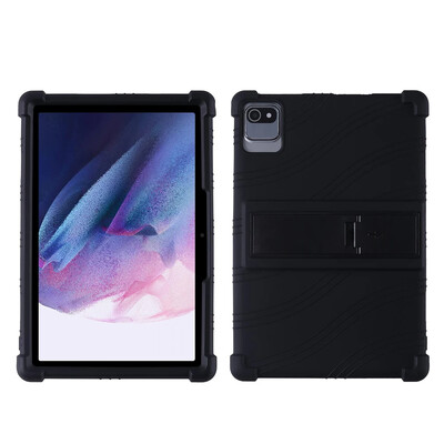 Funda за Doogee T10/T10SCase 10.1" Tablet PC Удароустойчив защитен 4 удебелени ъгли Мек силиконов капак със стойка