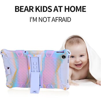 Θήκη Soft Silicone Kids Safe Case For Lenovo Tab M10 3rd Gen 10.1 TB-328FU M10 Plus 10.6inch TB-125FU 128FU Kickstand Tablet Cover