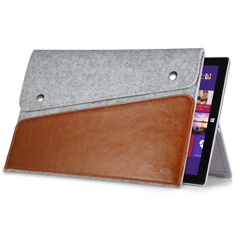 Torba od prave kože za Microsoft Surface Pro 1/2/3 Ultrabook prijenosno računalo Torbica s rukavima od filca Torba za nošenje portfelja