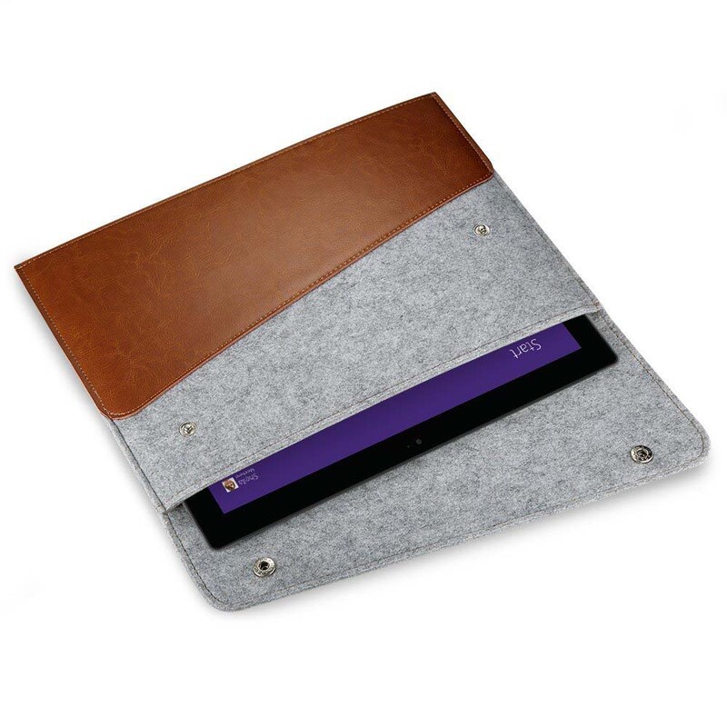 Torba od prave kože za Microsoft Surface Pro 1/2/3 Ultrabook prijenosno računalo Torbica s rukavima od filca Torba za nošenje portfelja