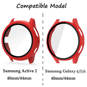 20 мм каишка + калъф за Samsung Galaxy Watch Active 2, гривна, покритие, броня за Galaxy Watch 4/5/6, 40 мм, 44 мм защитно покритие