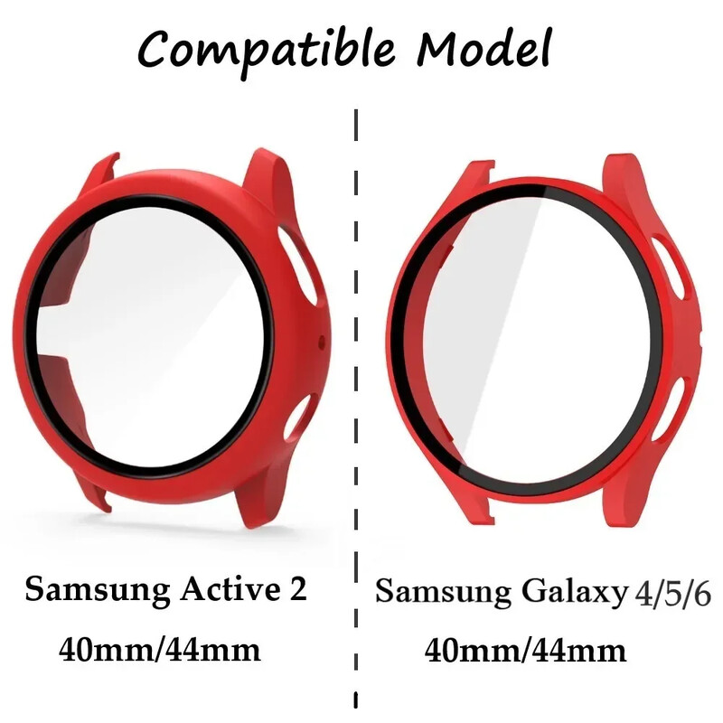 20 mm remen + torbica za Samsung Galaxy Watch Active 2 Narukvica Remen Pokrivenost Branik za Galaxy Watch 4/5/6 40 mm 44 mm Zaštitna maska