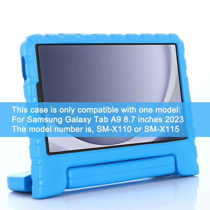 За Samsung Galaxy Tab A9 8,7 инча 2023 г. Номер на модела SM-X110 / SM-X115 Устойчив на удар EVA калъф за таблет за цял корпус за деца