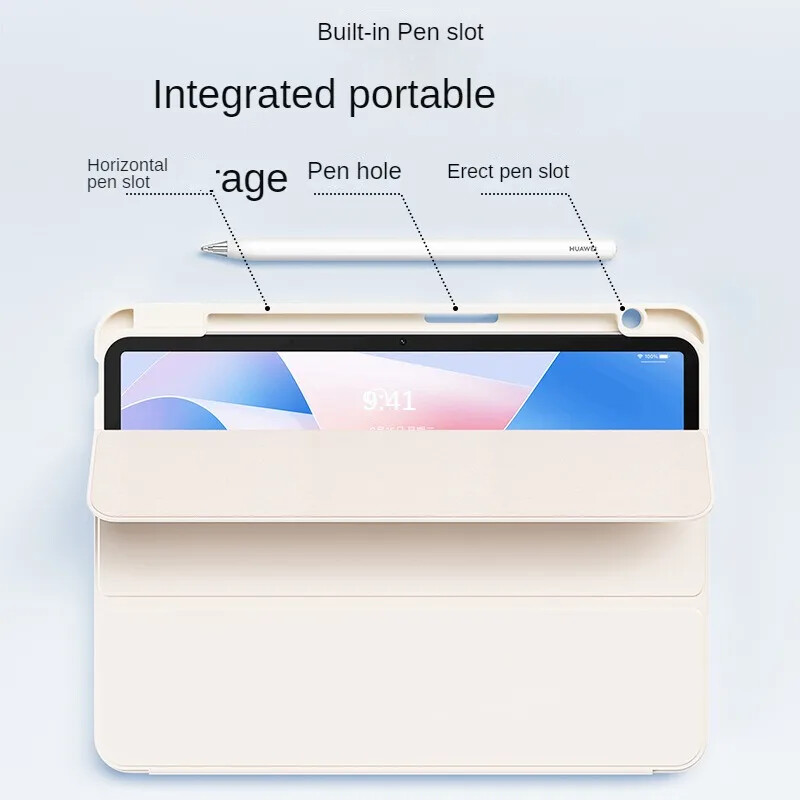 Maska za HUAWEI MatePad 11.5"S 2024 Trostruki kožni stalak, pametna torbica s mekom pozadinom i utorom za olovku, temeljna za MatePad 11.5 S Air 11.5"