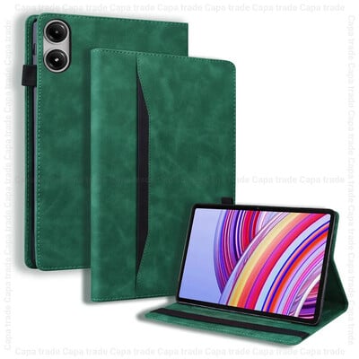 Flip Book Funda с мека TPU обвивка за Redmi Pad Pro 12.1" Калъф за таблет Бизнес портфейл Калъф за Xiaomi Poco Pad (2024) Coque