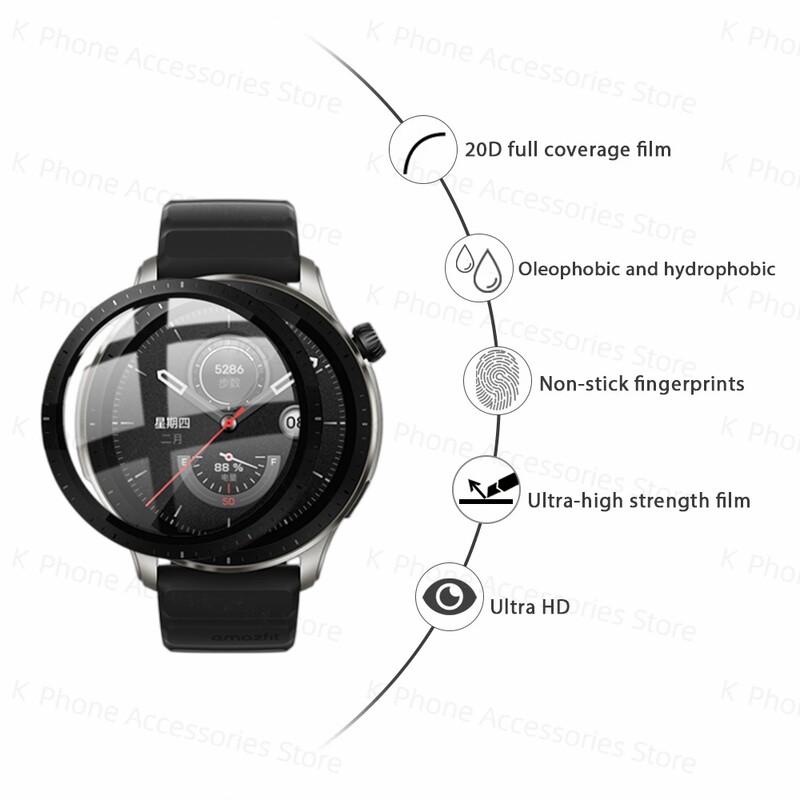 3D извит протектор за екран за Huami Amazfit GTR4 GTR2E GTR2 GTR 4 2E Смарт часовник Керамично защитно фолио с мащаб, не стъкло