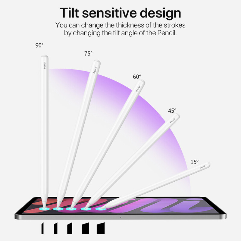 Za Apple Pencil 2 bežično punjenje Palm Rejection Stylus Pen za iPad Air 4 5 Pro 11 12.9 Mini 6 Dodaci za iPad Pencil