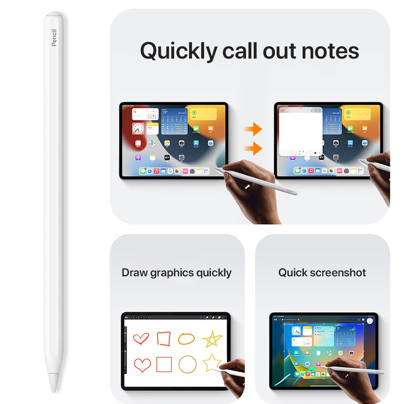 Za Apple Pencil 2 bežično punjenje Palm Rejection Stylus Pen za iPad Air 4 5 Pro 11 12.9 Mini 6 Dodaci za iPad Pencil