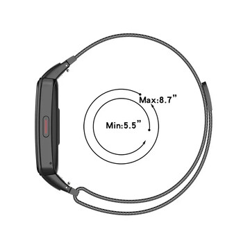 Mlianese Loop For Huawei Band 8 7 Smartwatch Magnetic correa Ζώνες ρολογιών καρπού Μεταλλικό βραχιόλι από ανοξείδωτο ατσάλι Huawei Band 6 λουράκι