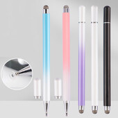 Univerzalna olovka za tablet telefon za Android za iPad Olovka s gradijentnom bojom Okrugla ladica Kapacitivna olovka s dvostrukom glavom za Tablet PC