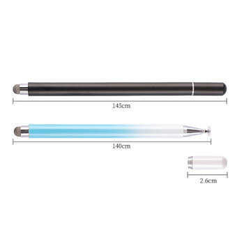 Universal Tablet Phone Stylus Pen για Android για iPad Pencil Gradient Color Στρογγυλός δίσκος Διπλή κεφαλή χωρητική στυλό για Tablet PC