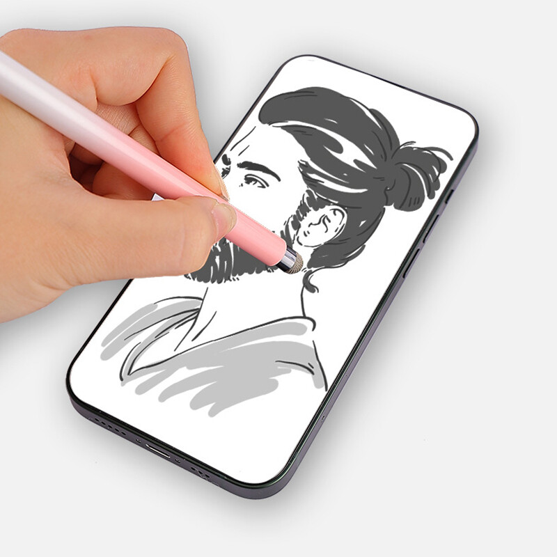 Univerzalna olovka za tablet telefon za Android za iPad Olovka s gradijentnom bojom Okrugla ladica Kapacitivna olovka s dvostrukom glavom za Tablet PC