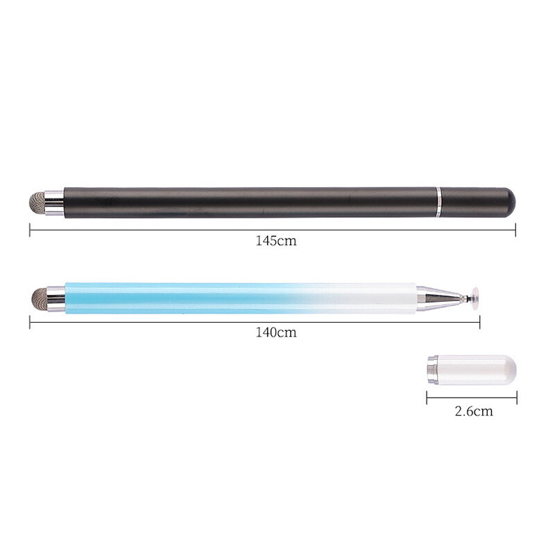 Univerzalna olovka za tablet telefon za Android za iPad Olovka s gradijentnom bojom Okrugla ladica Kapacitivna olovka s dvostrukom glavom za Tablet PC