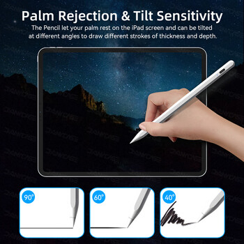 Για Apple Pencil 2 για iPad Pencil 1 Bluetooth Stylus Stylus Palm Rejection fit iPad Pen 2022 2021 2020 2019 2018 Stylus Pen