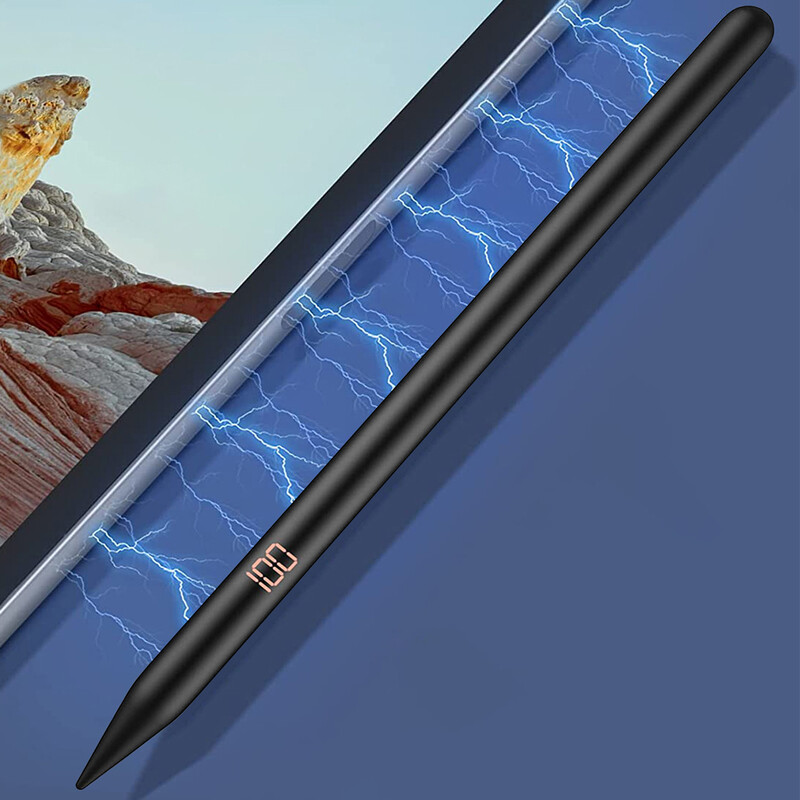 [Bežično punjenje][LED Power Display] Stylus olovka za iPad s odbijanjem dlana, kut nagiba za Apple iPad, magnetska adsorpcija