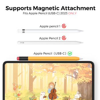 Προστατευτικό κάλυμμα σιλικόνης για Apple Pencil 3 USB C για IPad Air Ipad Pro12.9 Θήκη μολυβιών USB C Type-C Μολύβι κατά της πτώσης