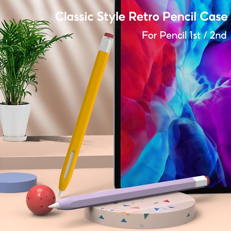 TBTIC suderinamas su Apple Pencil 1. 2 kartos dėklu Minkštas permatomas apsauginis dangtelis Silikoninis odos rašiklio dėklas Spalvingas