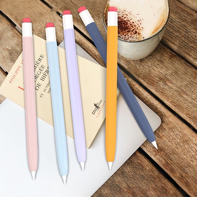 TBTIC suderinamas su Apple Pencil 1. 2 kartos dėklu Minkštas permatomas apsauginis dangtelis Silikoninis odos rašiklio dėklas Spalvingas