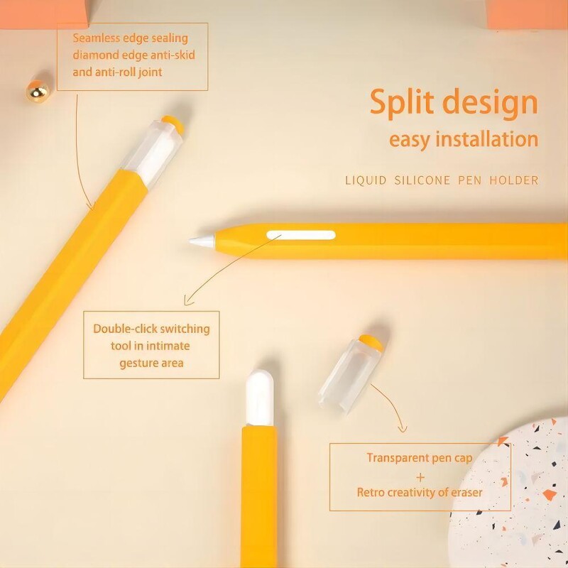 „Apple Pencil Pro“ dėklui „Stylus“ rašiklio dangtelis, skirtas „Apple Pencil Pro 2“, 2 dėklai, neslystantis, apsaugantis nuo įbrėžimų, silikoninė rankovė