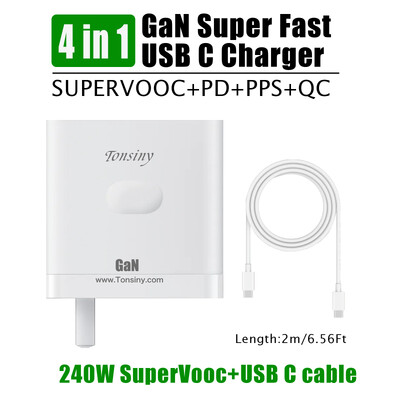 240W за OnePlus SuperVooc зарядно устройство за OPPO Realme стенен адаптер адаптер PD65W за macbook iPhone Samsung таблет PPS адаптер за пътуване