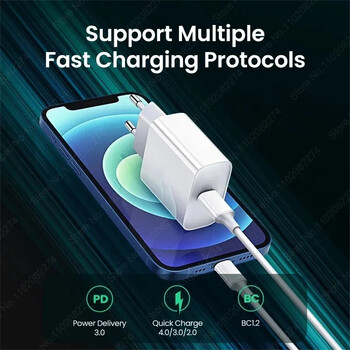 Φορτιστής PD 35W USB Type C για iPhone 14 13 12 11 Pro Max Mini 8 Plus XR X XS Καλώδιο γρήγορης φόρτισης iPad Air Pro για φορτιστή iPhone