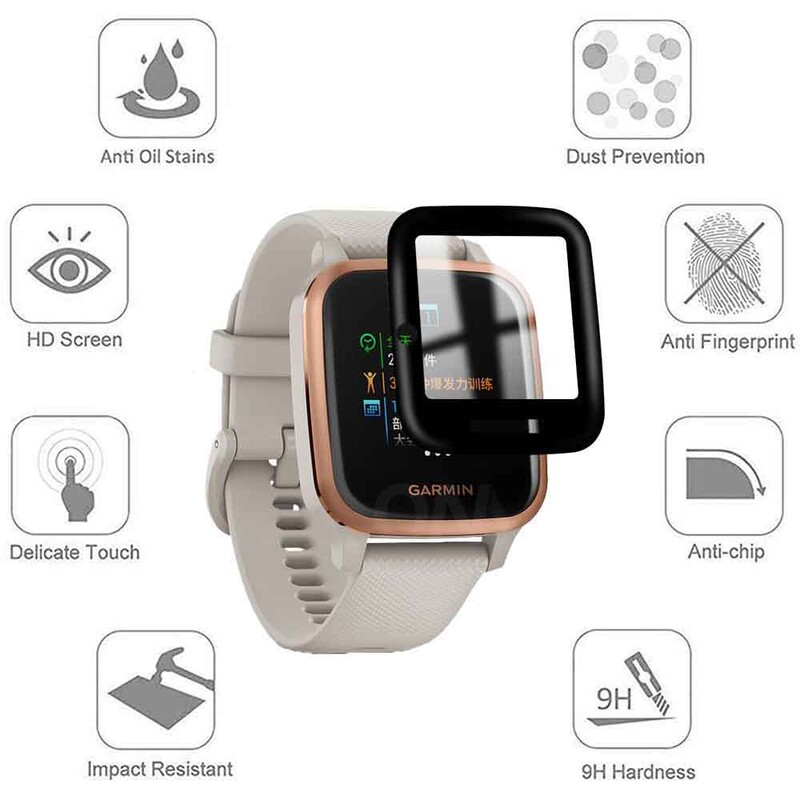 20D защитно фолио с извити ръбове за Garmin VENU SQ / Garmin VENU SQ Смарт часовник Аксесоари за мек протектор на екрана (не стъклени)