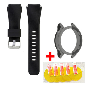 Βραχιόλι 7 σε 1 για Xiaomi Mi Smart Watch Color XMWTCL02 Sports Strap Βραχιόλι λουράκι σιλικόνης TPU Case Cover Screen Protector Flim