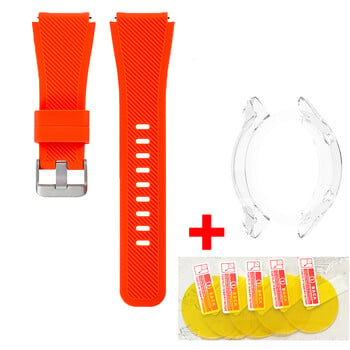 Βραχιόλι 7 σε 1 για Xiaomi Mi Smart Watch Color XMWTCL02 Sports Strap Βραχιόλι λουράκι σιλικόνης TPU Case Cover Screen Protector Flim