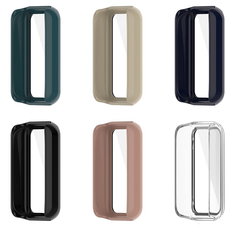 PC Case Glass за Huami Amazfit band 7 band7 Smart Band Screen Protector Full Cover Protective Shell Tempered Film Hard Edge