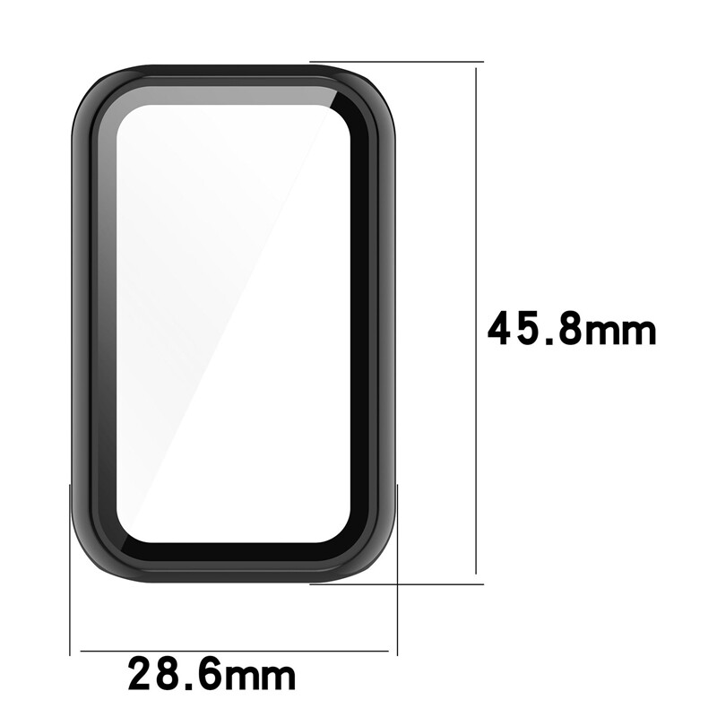 PC Case Glass за Huami Amazfit band 7 band7 Smart Band Screen Protector Full Cover Protective Shell Tempered Film Hard Edge