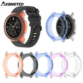 AKBNSTED TPU polupaket prozirne silikonske zaštitne školjke za Xiaomi Huami Amazfit GTR 47MM/GTR 42MM poklopac kućišta za pametni sat
