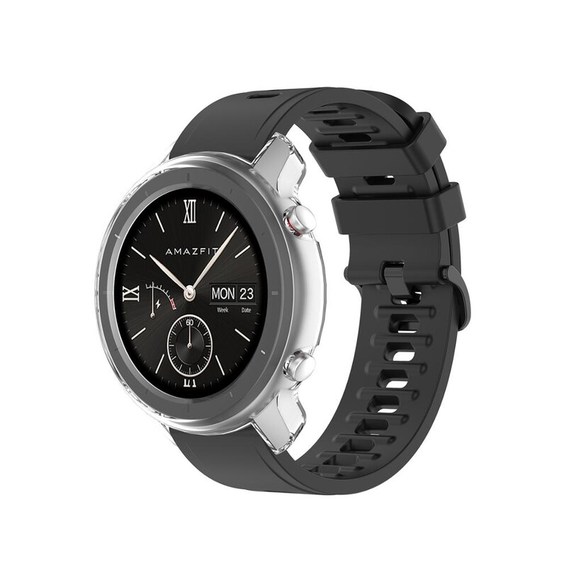 AKBNSTED TPU polupaket prozirne silikonske zaštitne školjke za Xiaomi Huami Amazfit GTR 47MM/GTR 42MM poklopac kućišta za pametni sat