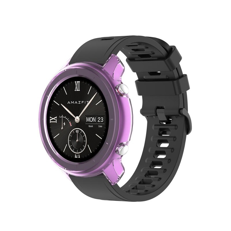 AKBNSTED TPU polupaket prozirne silikonske zaštitne školjke za Xiaomi Huami Amazfit GTR 47MM/GTR 42MM poklopac kućišta za pametni sat