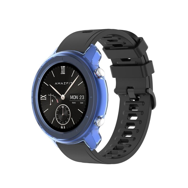 AKBNSTED TPU polupaket prozirne silikonske zaštitne školjke za Xiaomi Huami Amazfit GTR 47MM/GTR 42MM poklopac kućišta za pametni sat