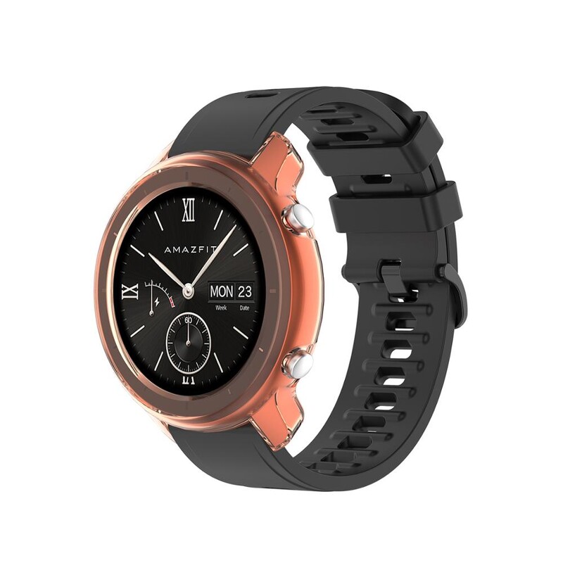 AKBNSTED TPU polupaket prozirne silikonske zaštitne školjke za Xiaomi Huami Amazfit GTR 47MM/GTR 42MM poklopac kućišta za pametni sat