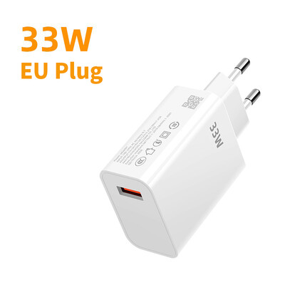 33 W USB įkroviklis Greitas įkrovimas EU/US Kištukinis sieninis įkroviklis C tipo laidas skirtas Xiaomi Redmi K30 K40 iPhone 15 greito įkrovimo telefono adapteriui