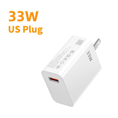 33 W USB įkroviklis Greitas įkrovimas EU/US Kištukinis sieninis įkroviklis C tipo laidas skirtas Xiaomi Redmi K30 K40 iPhone 15 greito įkrovimo telefono adapteriui