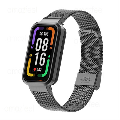 Metāla siksniņa Redmi Band Pro viedpulksteņa piederumiem nerūsējošā tērauda rokassprādzes korpusa aizsargs Redmi band pro aizsargapvalkam