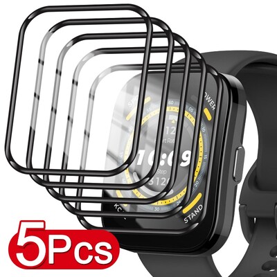 Amazfit Bip 5 ekrāna aizsargplēvei, izliektai plēvei Amazfit Bip5 viedpulkstenim Smart Watch Pretskrāpējumiem aizsargājošs vāciņš, kas nav stikls