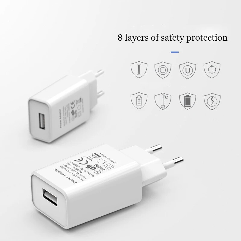5V 2A EU Plug Adapter USB sieninis įkroviklis Samsung iphone Xiaomi mobiliojo telefono įkroviklis ipad Universal Travel AC Power Charger