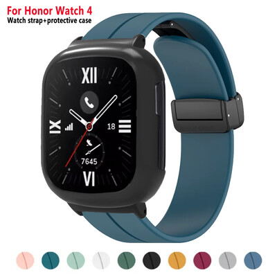 Curea magnetică din silicon pentru curea Honor Watch 4 + bratara de schimb pentru bratara pentru carcasa Huawei Honor Watch 4 Accesorii pentru banda