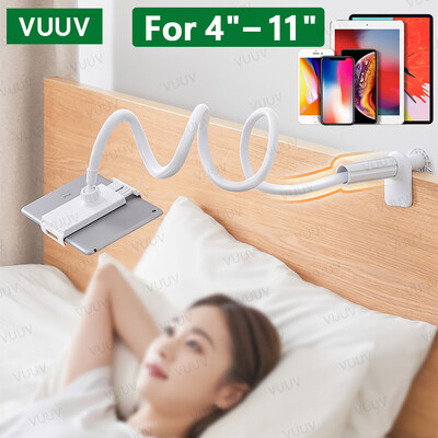 VUUV Gooseneck držač tableta s fleksibilnom kopčom za ruke Držač kreveta za 4-11 inčni tablet, mobilni telefon, stalak za tablet za Galaxy Tab Xiaomi