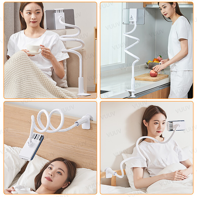 VUUV Gooseneck držač tableta s fleksibilnom kopčom za ruke Držač kreveta za 4-11 inčni tablet, mobilni telefon, stalak za tablet za Galaxy Tab Xiaomi