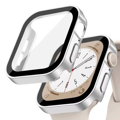 Staklo+vodootporna torbica za Apple Watch 6 5 4 SE 44 mm 40 mm, Zaštita zaslona Hard PC Bumper za iWatch Series 7 8 9 45 mm 41 mm 40 mm