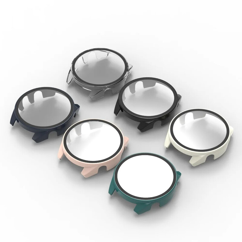 2-u-1 zaštitna torbica s kaljenim staklom za Garmin Forerunner 165 Zaštitna maska za zaslon protiv ogrebotina, navlaka za Garmin 165