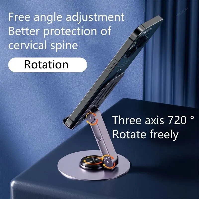 720 Rotate Držači tableta od aluminijske legure za iPad Podesivi sklopivi Lazy Desktop Live Desk Držač Nosač za stalak za mobilni telefon