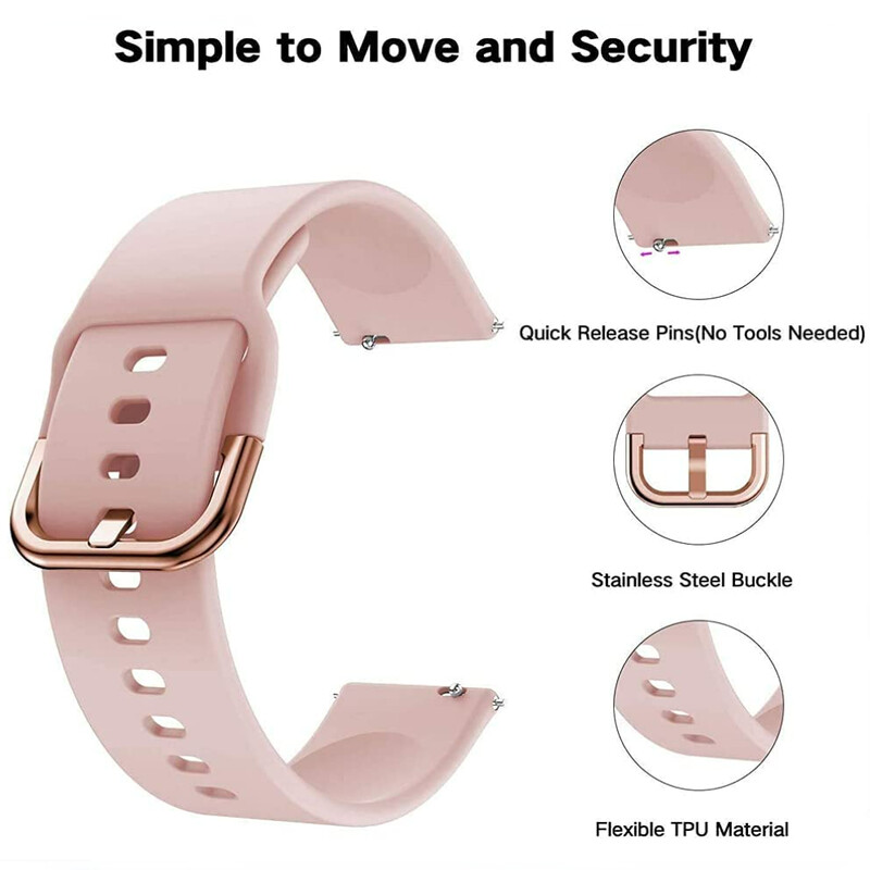 20mm/22mm silikonski remen za Amazfit GTS/2/2e/GTS2 Mini/GTR 3/Pro/47mm/GTR2/2e/Stratos 2/3 Narukvica za sportski sat Amazfit Bip Band